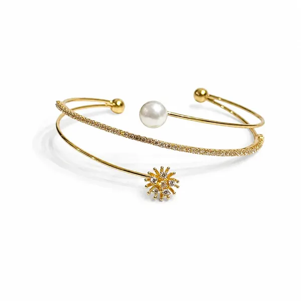 Gold_Stainless_Steel_Pearl_Charm_Cuff_Bracelet_For_Women