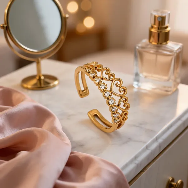 Gold_Stainless_Steel_Crystal_Embellished_Open_Cuff_Ring_For_Women