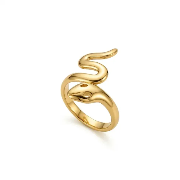 Gold_Stainless_Steel_Snake_Design_Ring_For_Women