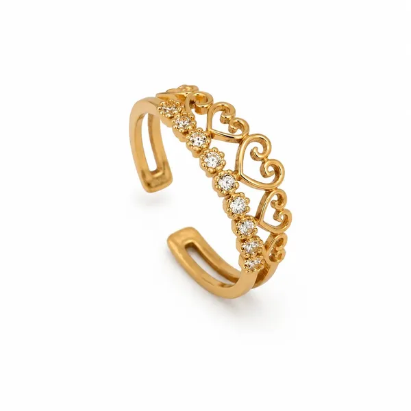 Gold_Stainless_Steel_Crystal_Embellished_Open_Cuff_Ring_For_Women