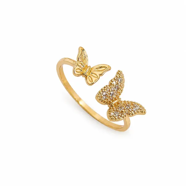 Gold_Stainless_Steel_Butterfly_Charm_Bangle_For_Women