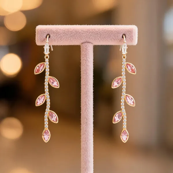 Gold_Pink_Stainless_Steel_Leaf_Drop_Earrings_For_Women