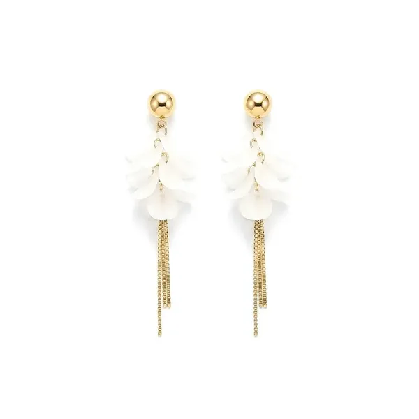 Gold_Stainless_Steel_Floral_Tassel_Drop_Earrings_For_Women
