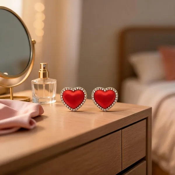 Red_Stainless_Steel_Heart_Stud_Earrings_For_Women