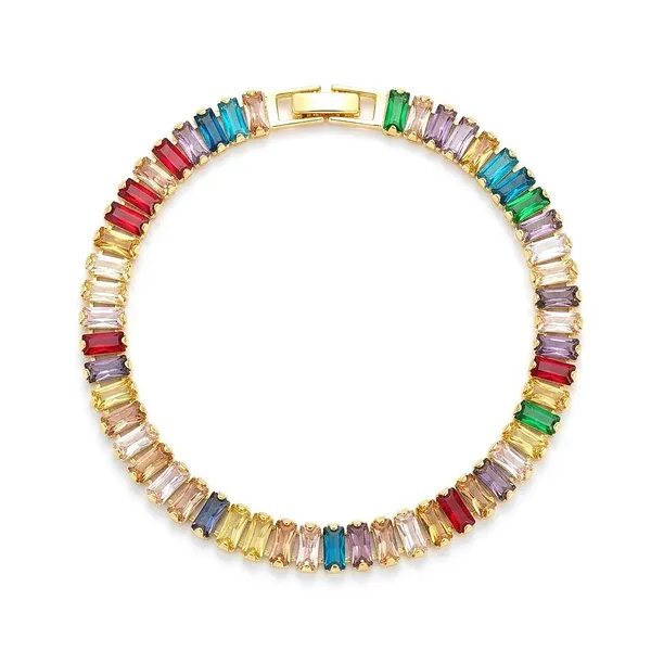 Multicolor_Stainless_Steel_Baguette_Stone_Tennis_Bracelet_For_Women
