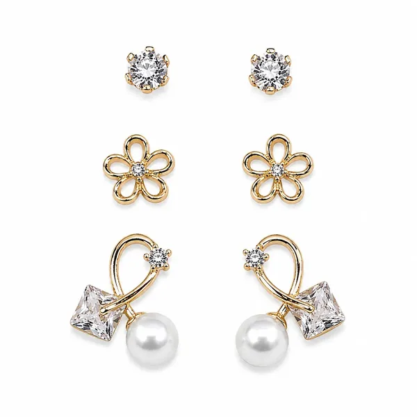 Gold_Stainless_Steel_Crystal_Pearl_Earring_Set_For_Women