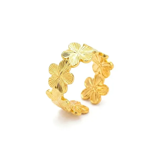 Gold_Stainless_Steel_Floral_Cuff_Ring_For_Women