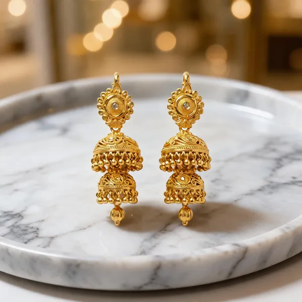 Gold_Stainless_Steel_Traditional_Jhumka_Earrings_For_Women