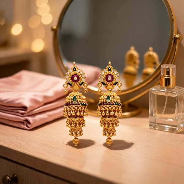 Gold_Stainless_Steel_Kundan_Jhumka_Earrings_For_Women
