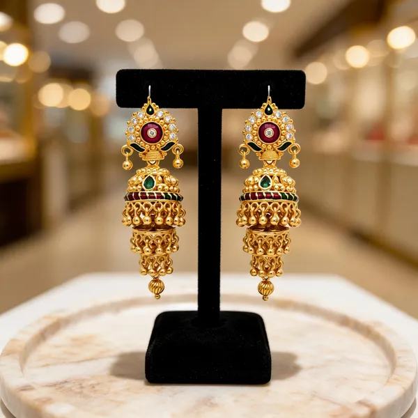Gold_Stainless_Steel_Kundan_Jhumka_Earrings_For_Women