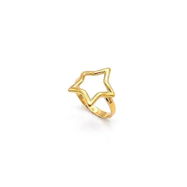 Gold_Stainless_Steel_Star_Design_Ring_For_Women