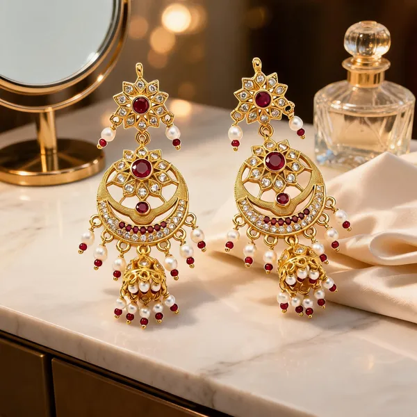 Gold_Stainless_Steel_Kundan_Style_Jhumka_Earrings_For_Women