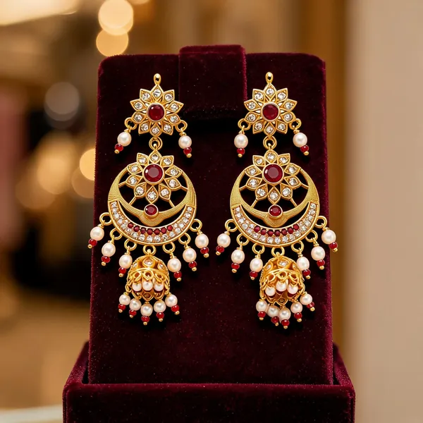 Gold_Stainless_Steel_Kundan_Style_Jhumka_Earrings_For_Women