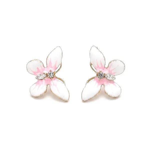 Pink_Stainless_Steel_Floral_Stud_Earrings_For_Women