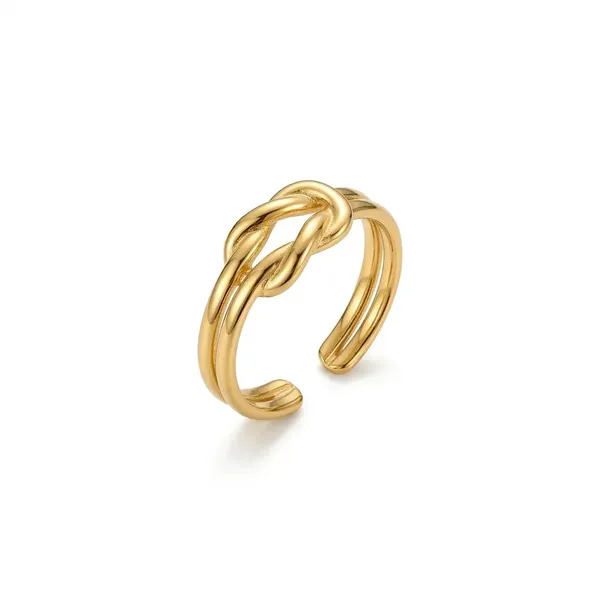 Gold_Stainless_Steel_Braided_Open_Ring_For_Women