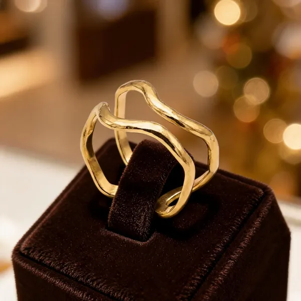 Gold_Stainless_Steel_Abstract_Open_Ring_For_Women