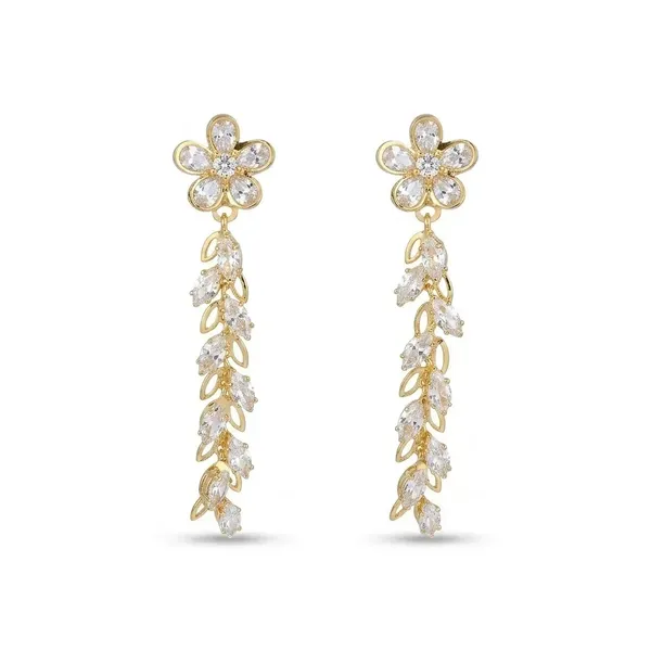 Gold_Stainless_Steel_Floral_Drop_Earrings_For_Women