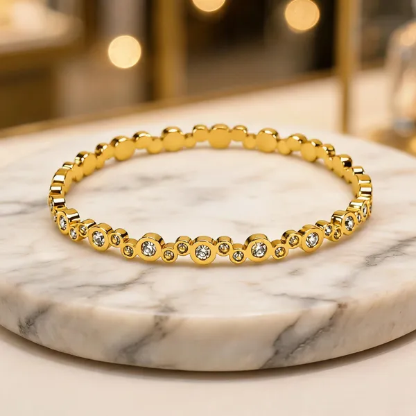 Gold_Stainless_Steel_Crystal_Bangle_For_Women