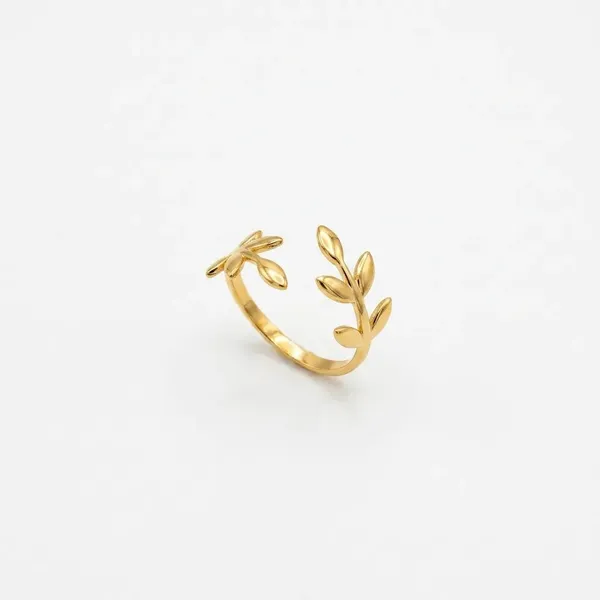 Gold_Stainless_Steel_Floral_Open_Band_Ring_For_Women