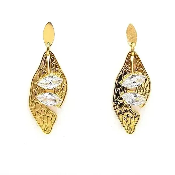 Gold_Stainless_Steel_Leaf_Drop_Earrings_For_Women