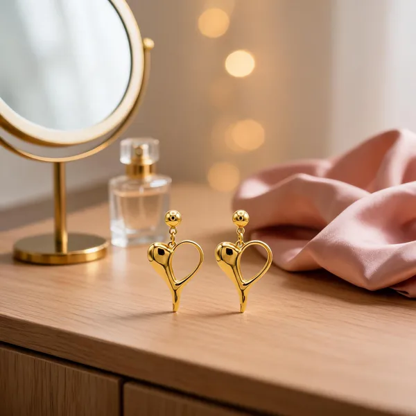 Gold_Stainless_Steel_Heart_Drop_Earrings_For_Women