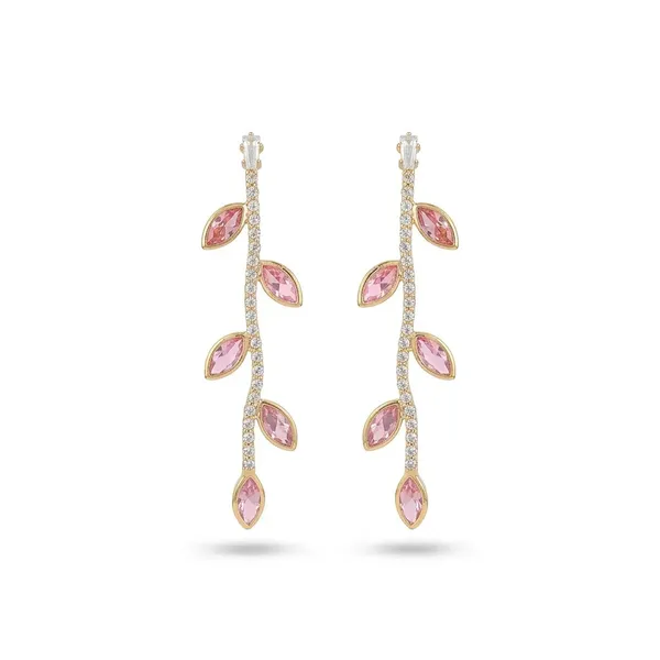 Gold_Pink_Stainless_Steel_Leaf_Drop_Earrings_For_Women