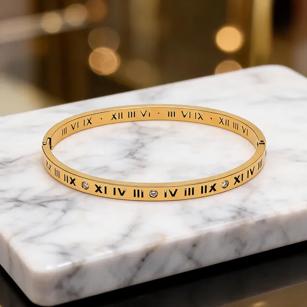 Gold_Stainless_Steel_Roman_Numeral_Crystal_Bracelet_For_Women