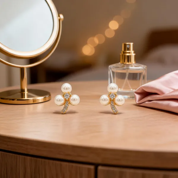 Gold_Stainless_Steel_Pearl_Stud_Earrings_For_Women