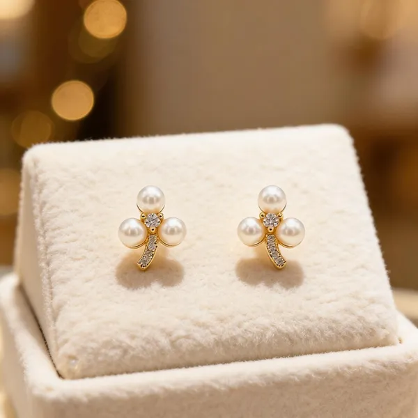 Gold_Stainless_Steel_Pearl_Stud_Earrings_For_Women