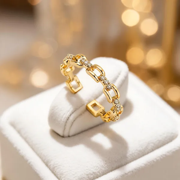 Gold_Stainless_Steel_Link_Design_Ring_For_Women