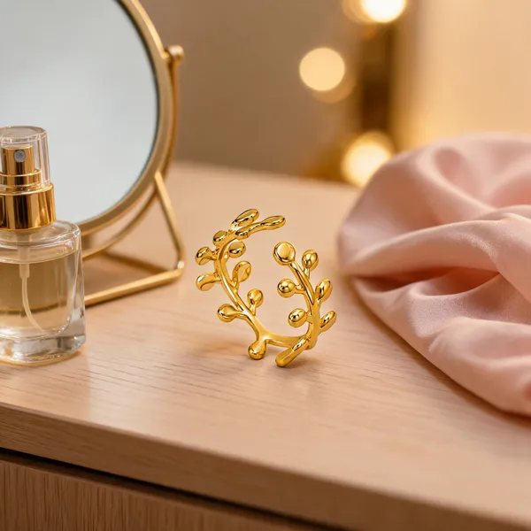 Gold_Stainless_Steel_Leaf_Branch_Ring_For_Women