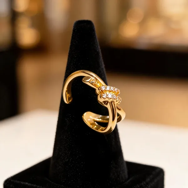 Gold_Stainless_Steel_Adjustable_Snake_Ring_For_Women