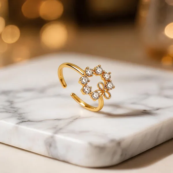 Gold_Stainless_Steel_Crystal_Bow_Ring_For_Women
