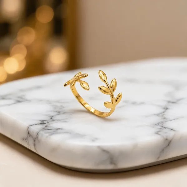 Gold_Stainless_Steel_Floral_Open_Band_Ring_For_Women