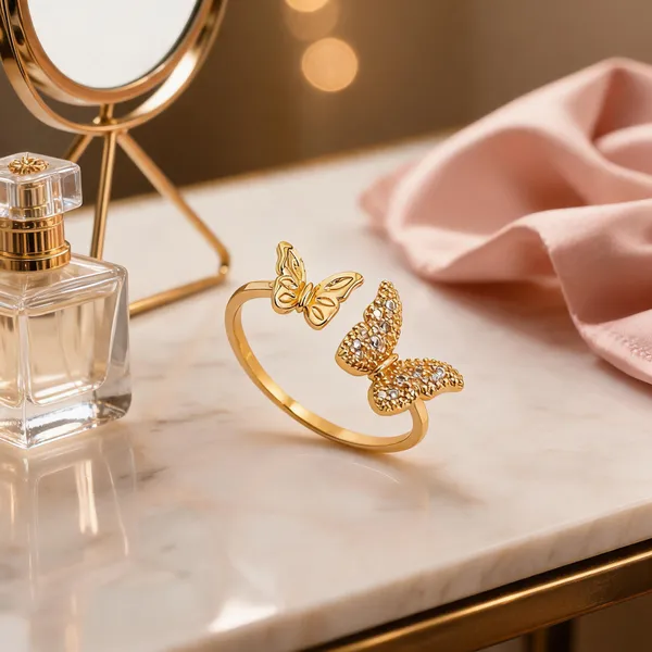 Gold_Stainless_Steel_Butterfly_Charm_Bangle_For_Women