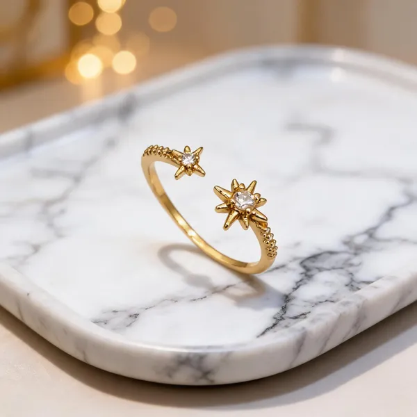 Gold_Stainless_Steel_Star_Adjustable_Ring_For_Women