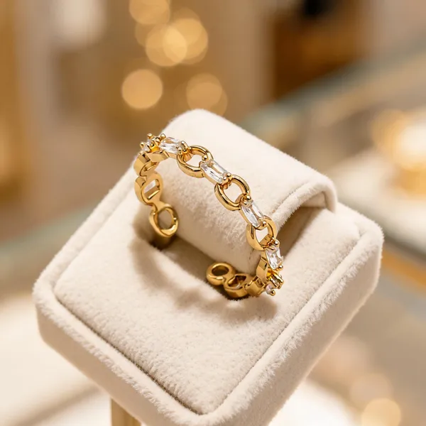 Gold_Stainless_Steel_Classic_Link_Bracelet_For_Women