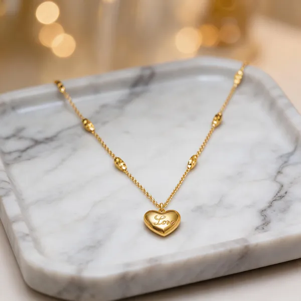 Gold_Stainless_Steel_Heart_Pendant_Necklace_For_Women
