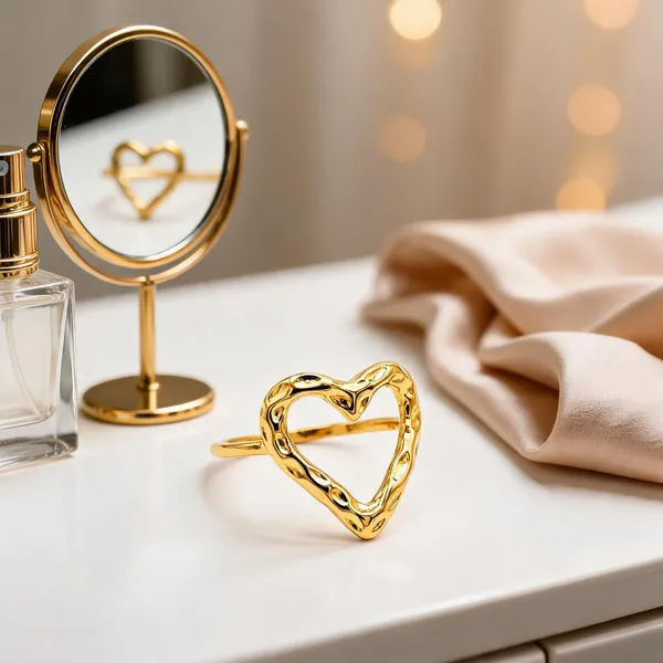 Gold_Stainless_Steel_Heart_Shaped_Ring_For_Women