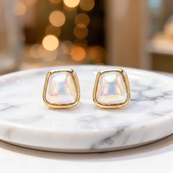 Gold_Stainless_Steel_Iridescent_Stud_Earrings_For_Women