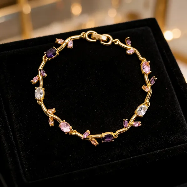 Gold_Multicolour_Stainless_Steel_Stone_Bracelet_For_Women