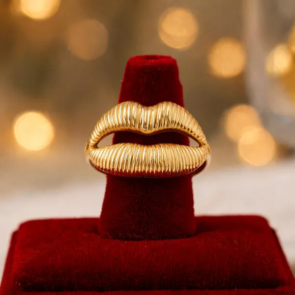 Gold_Stainless_Steel_Textured_Statement_Ring_For_Women