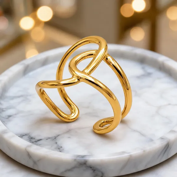 Gold_Stainless_Steel_Open_Cuff_Bracelet_For_Women