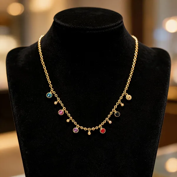 Gold_Multicolour_Stainless_Steel_Charm_Necklace_For_Women