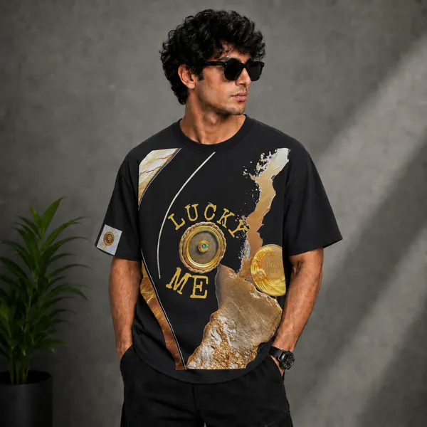 Abstract_Gold_Tee_Cotton_T_Shirt_Unisex_Soft_Comfortable_Casual_Wear