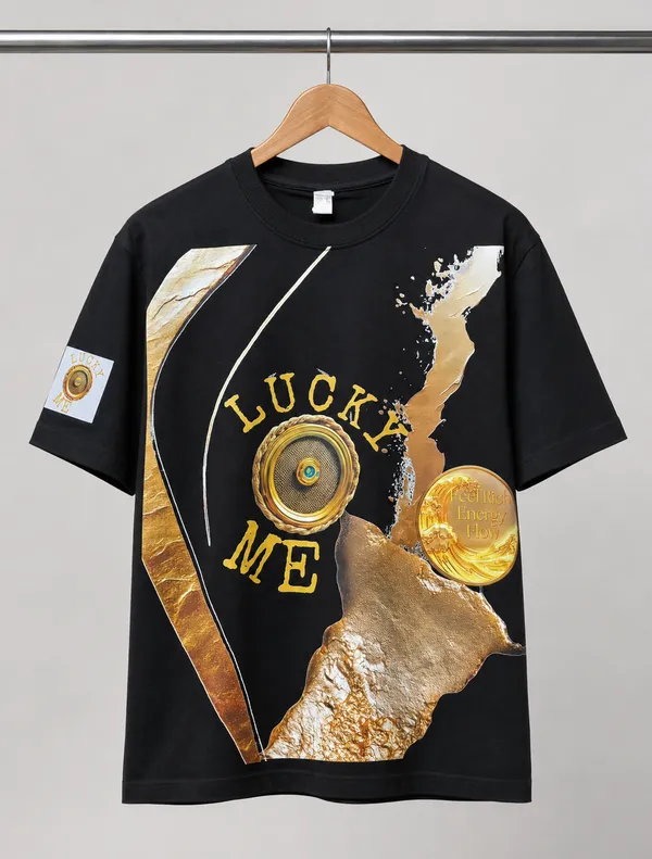 Abstract_Gold_Tee_Cotton_T_Shirt_Unisex_Soft_Comfortable_Casual_Wear