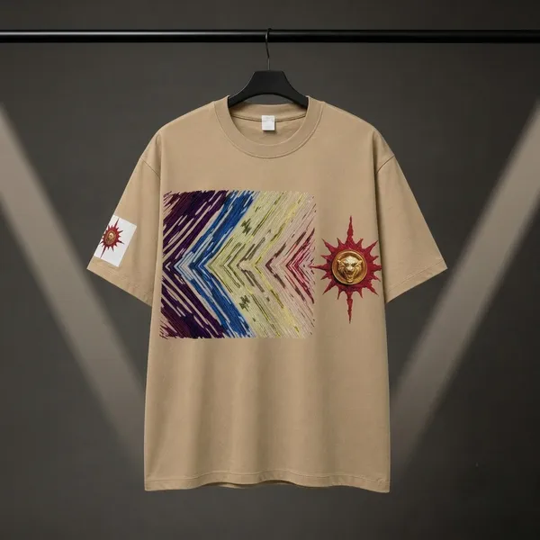 Lion_Sun_Lucky_Charm_Cotton_T_Shirt_Unisex_Soft_Comfortable_Casual_Wear