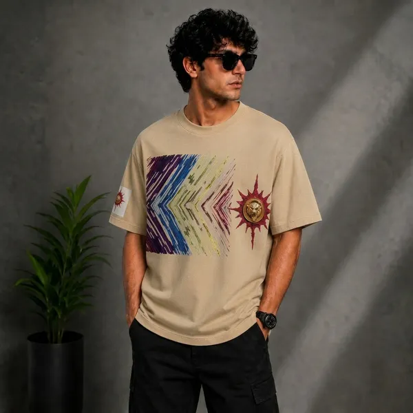 Lion_Sun_Lucky_Charm_Cotton_T_Shirt_Unisex_Soft_Comfortable_Casual_Wear