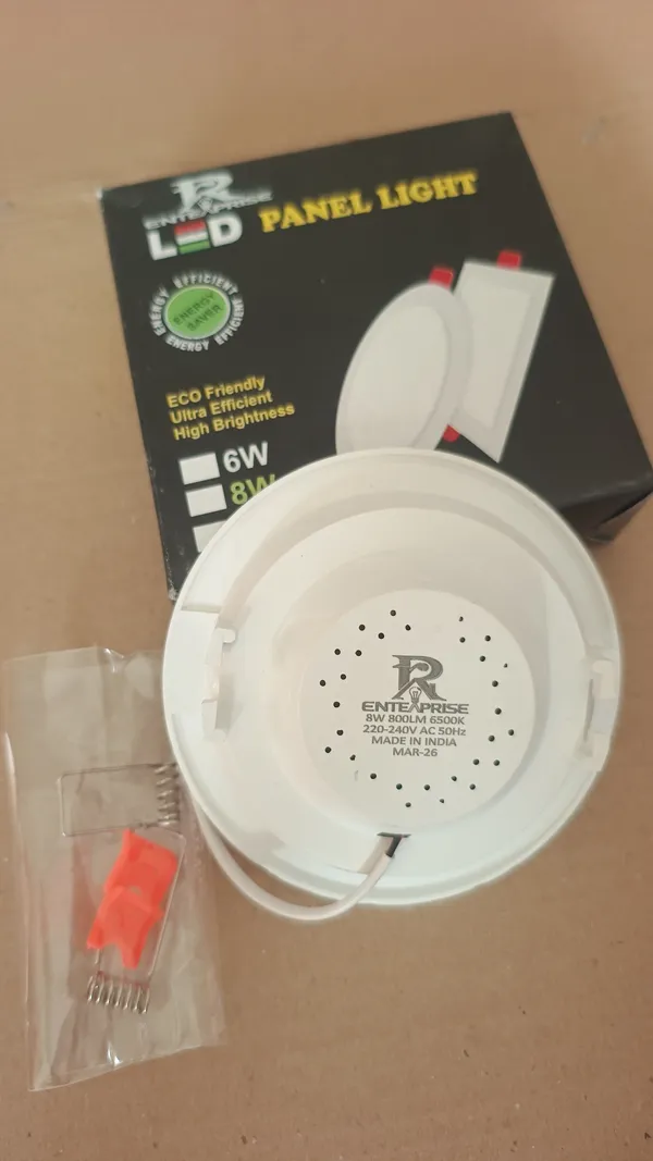 Polycarbonate_Ceiling_Lighting_White_Round_8W_LED_Panel_Light