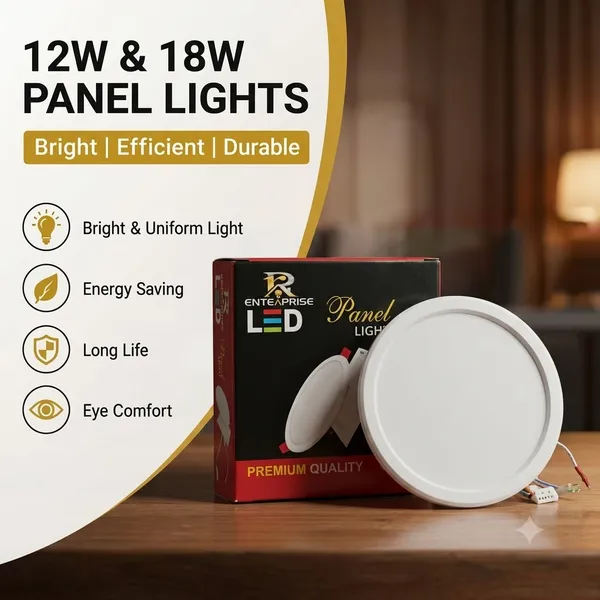 Pack_Of_2_Polycarbonate_Ceiling_Lighting_White_Round_15W_LED_Panel_Light